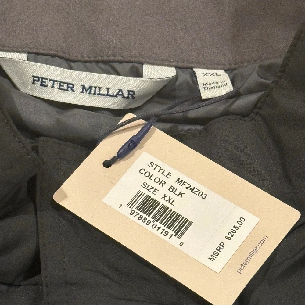 Peter Millar Norfolk‎ Insulated Bomber Jacket Mens XXL Black MF24Z03 NWT $265